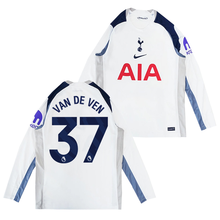 トッテナム 25-26 ホーム 長袖 ユニフォーム No.37 ファン・デ・フェン
