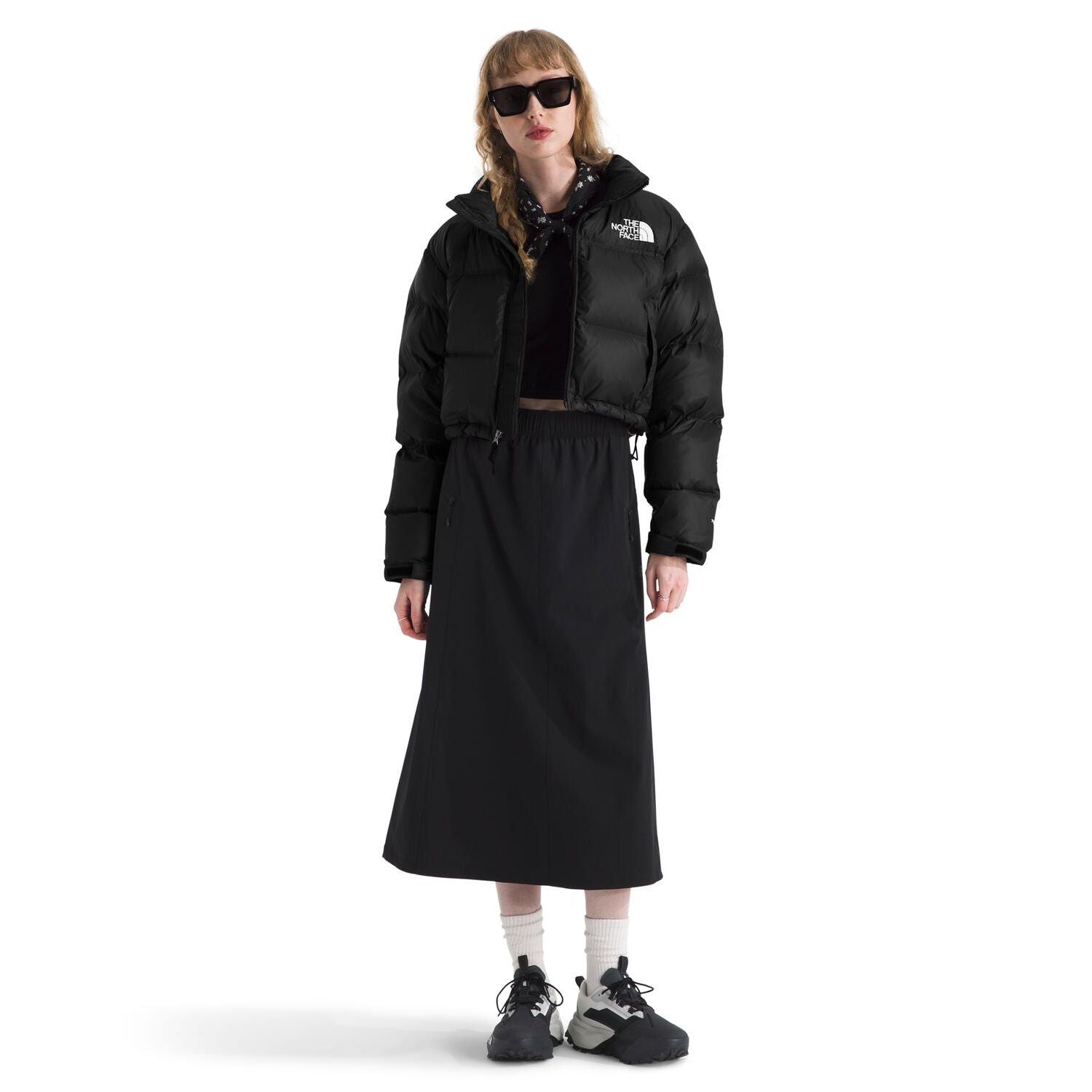 The North Face Women's Nuptse Short Jacket in TNF Black/TNF Black