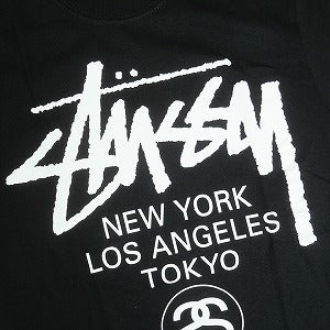 STUSSY ステューシー 25SS WORLD TOUR TEE BLACK Tシャツ 黒 Size 【XL