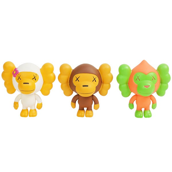 A BATHING APE ア ベイシング エイプ ×KAWS 2005 Baby Milo Set 3体