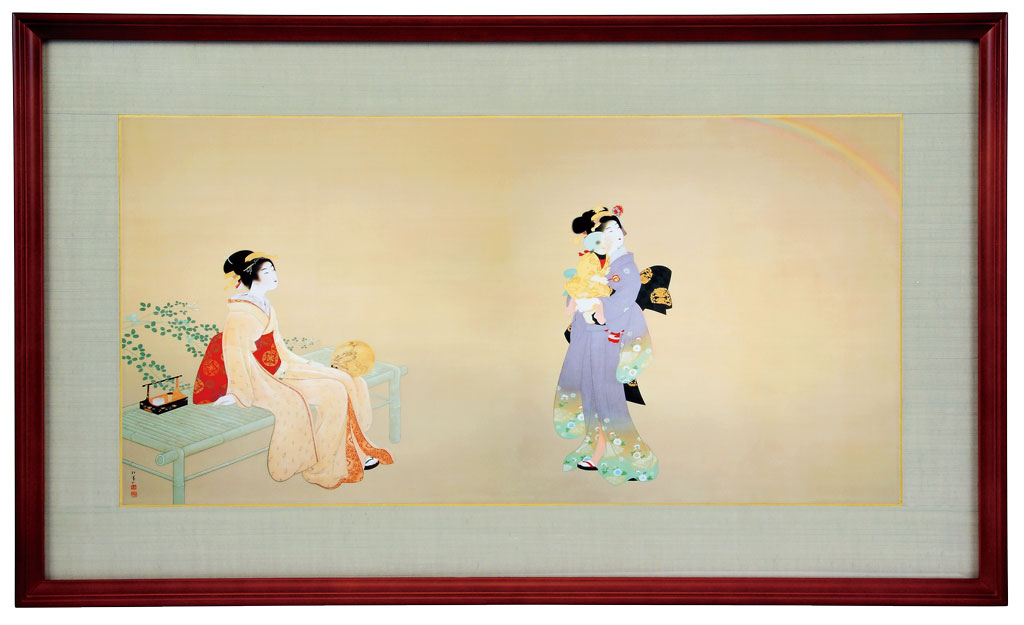 文化勲章受章】上村松園『虹を見る』