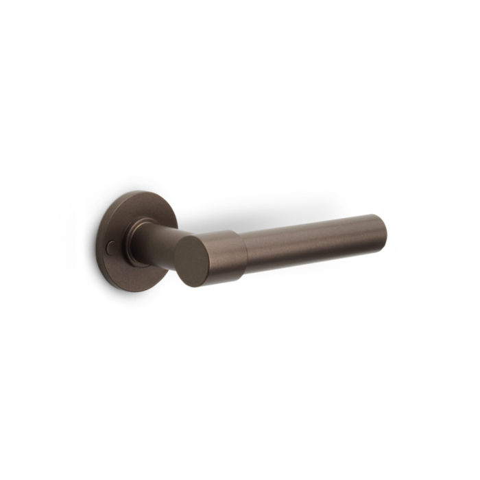 PBL15XL/50 - solid double sprung door handle on rose bronze - Formani