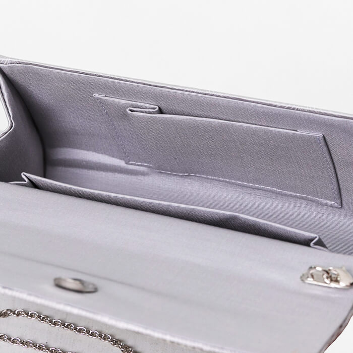 西陣織パーティーバッグ ・シルバー｜東京ソワールオンラインストア