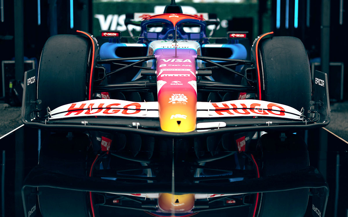 角田裕毅の「VCARB 01」が色彩豊かな虹色カラーに…RB、F1マイアミGPで