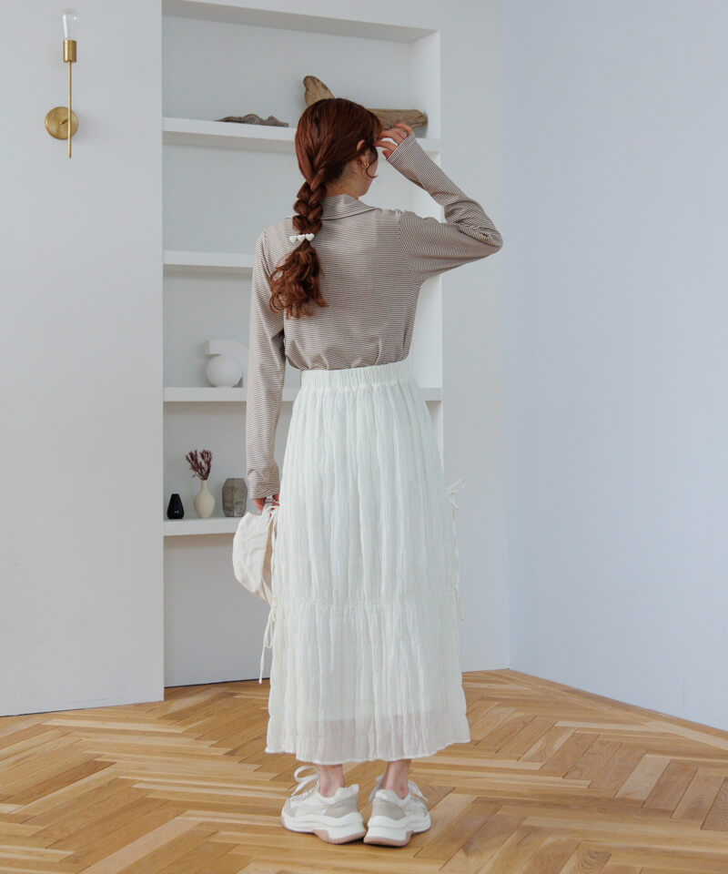 side ribbon skirt～ｻｲﾄﾞﾘﾎﾞﾝｽｶｰﾄ | flower／フラワー公式通販