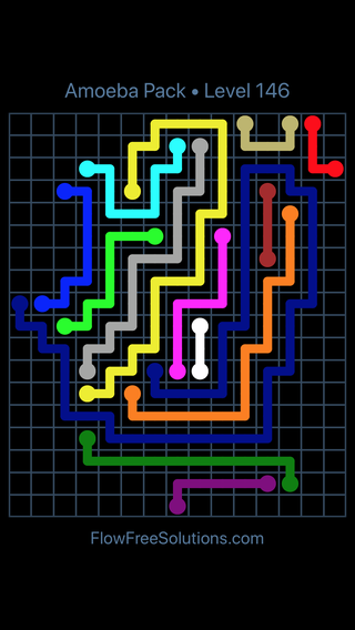 Flow Free Amoeba Pack 6 X 6 To 15 X 18 Level 146 Puzzle Solution