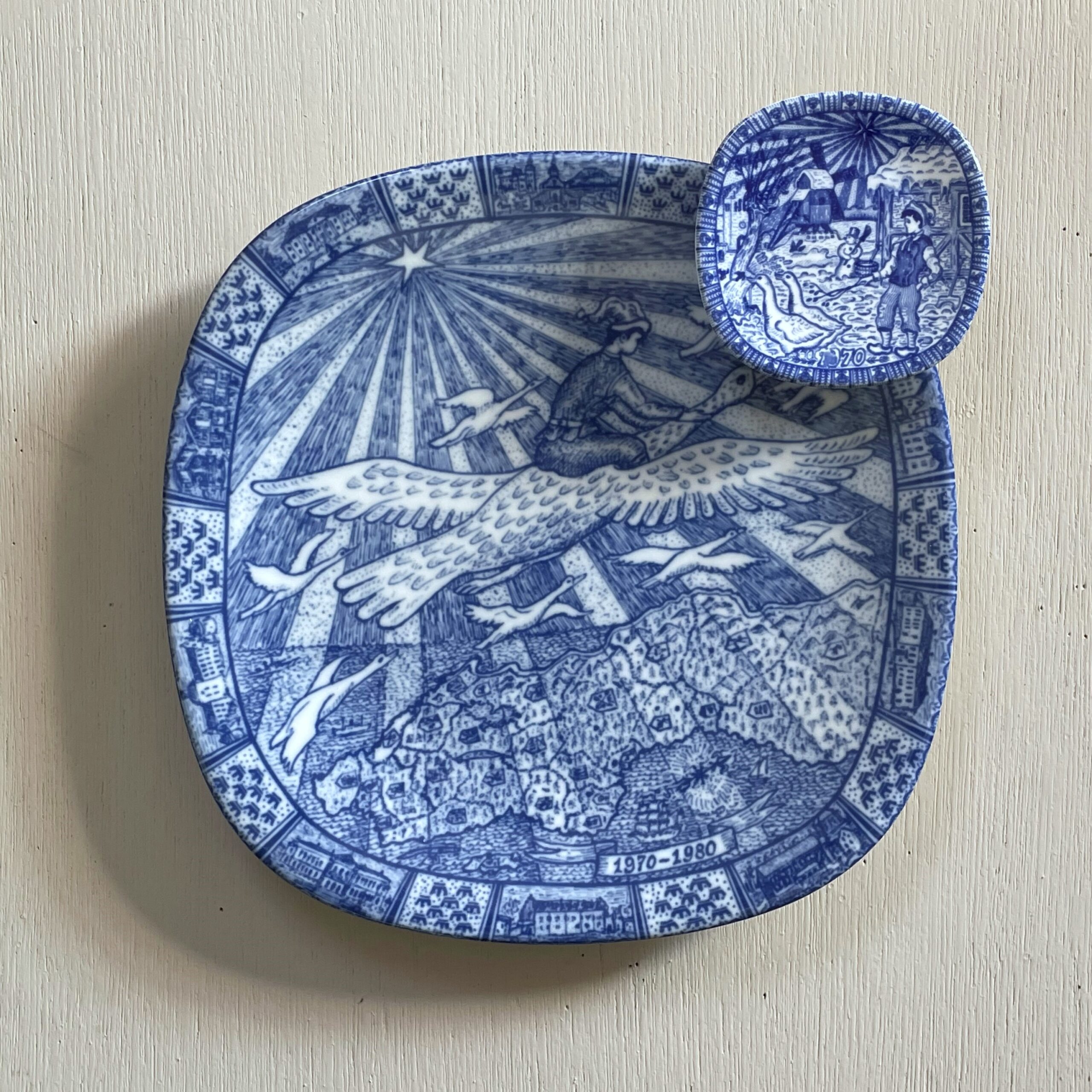 ニルスのふしぎな旅・絵皿セット / Gunnar Nylund / Rörstrand・ロール