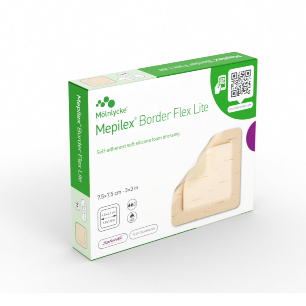 Mepilex Border Flex Lite 7.5x7.5cm | Tan Tock Seng Hospital Pharmacy