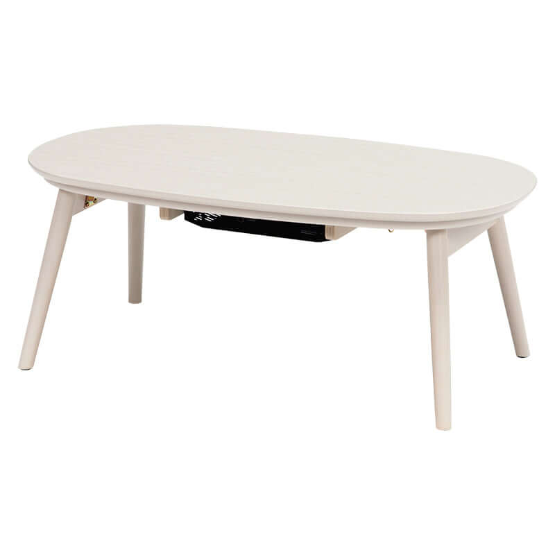 こたつ 楕円 90×50 コンパクト 小さい おしゃれ 白 ナチュラル