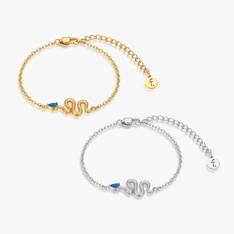Blue Gem Snake Bracelet | Flaire & Co.