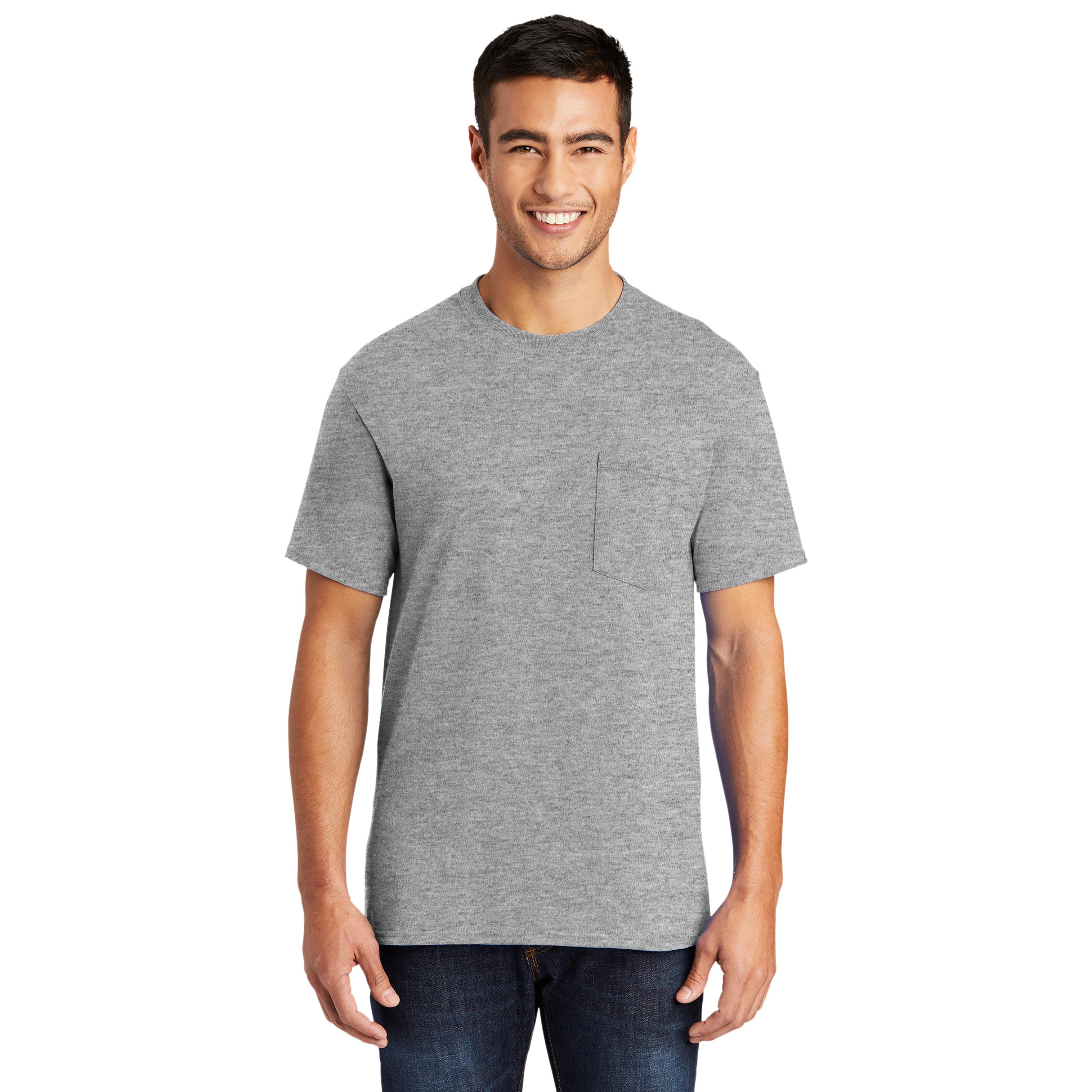 Port & Company PC55P Core Blend Pocket Tee - Athletic Heather