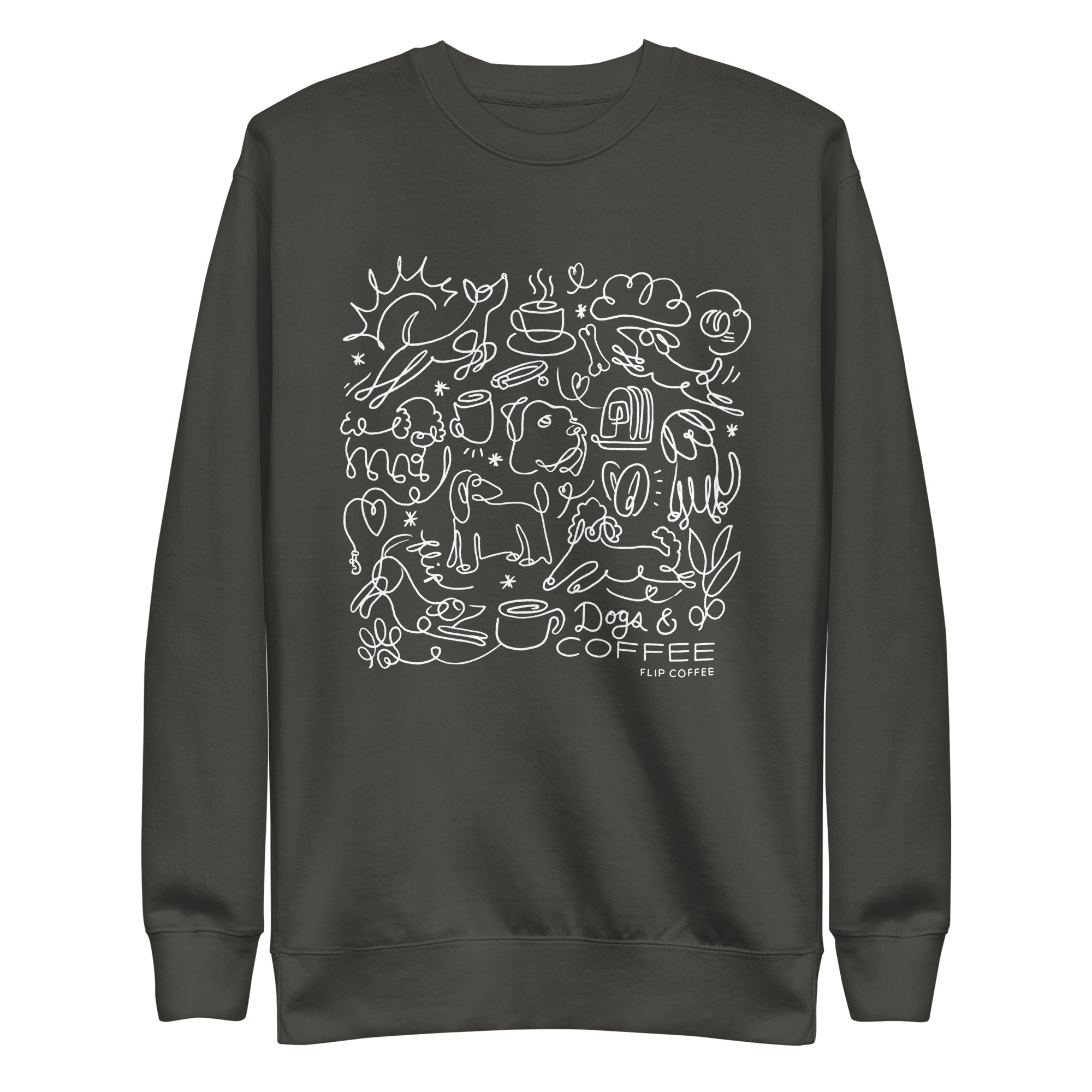 Dogs & Coffee Unisex Sweatshirt – Flip Coffee