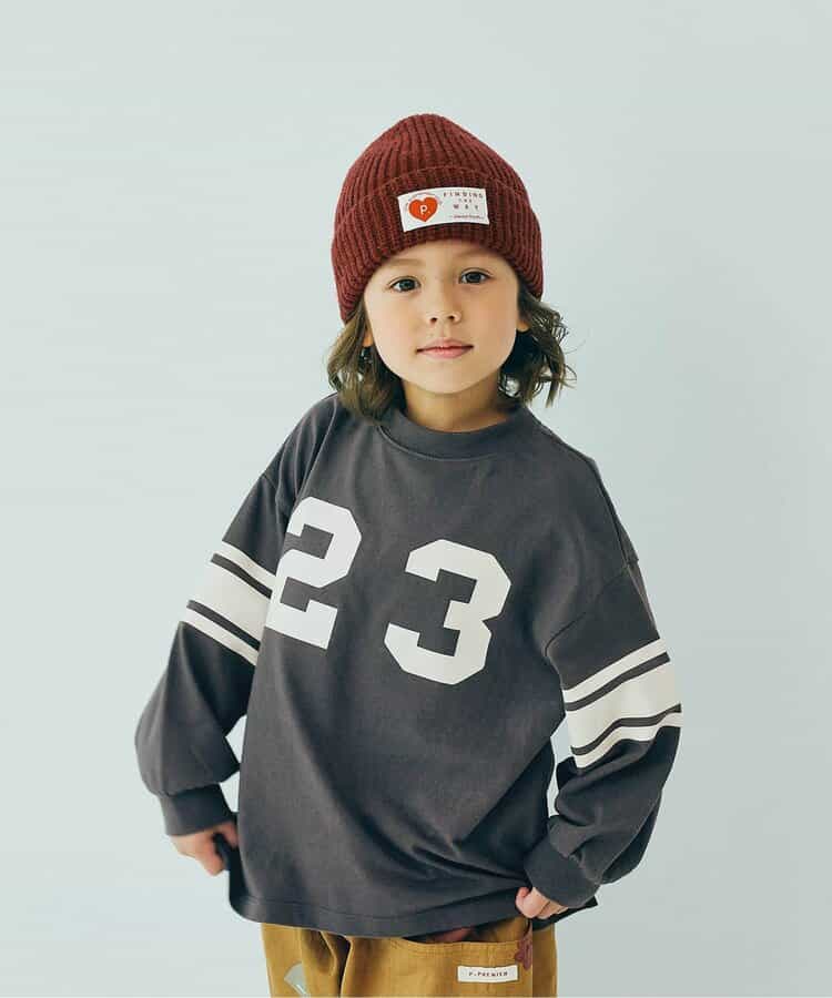 イロチ買いしたいナンバリングとロゴの長袖Tシャツ 3柄6色（P406015