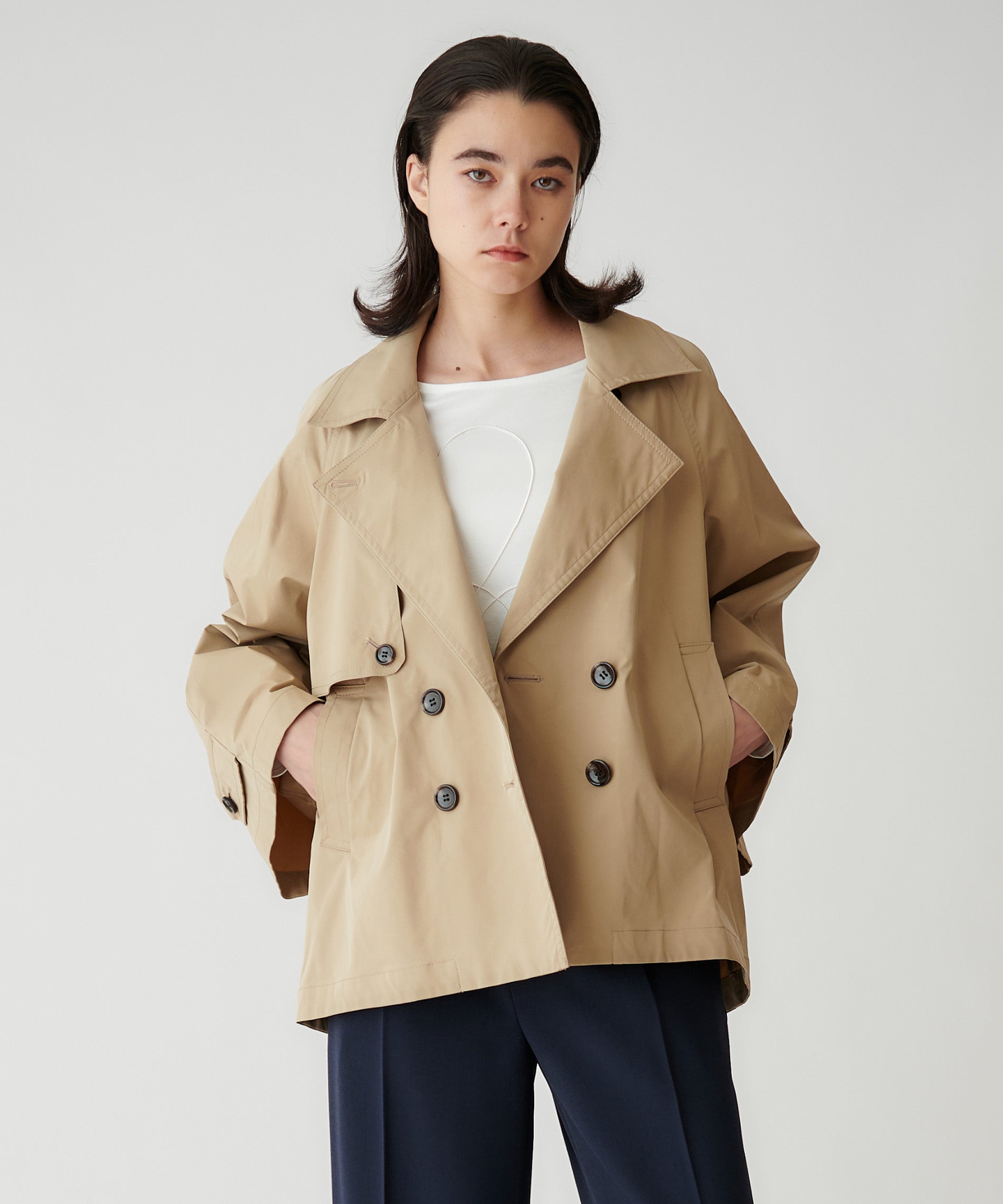 ボレロ風ショートトレンチジャケット – FACE SANS FARD