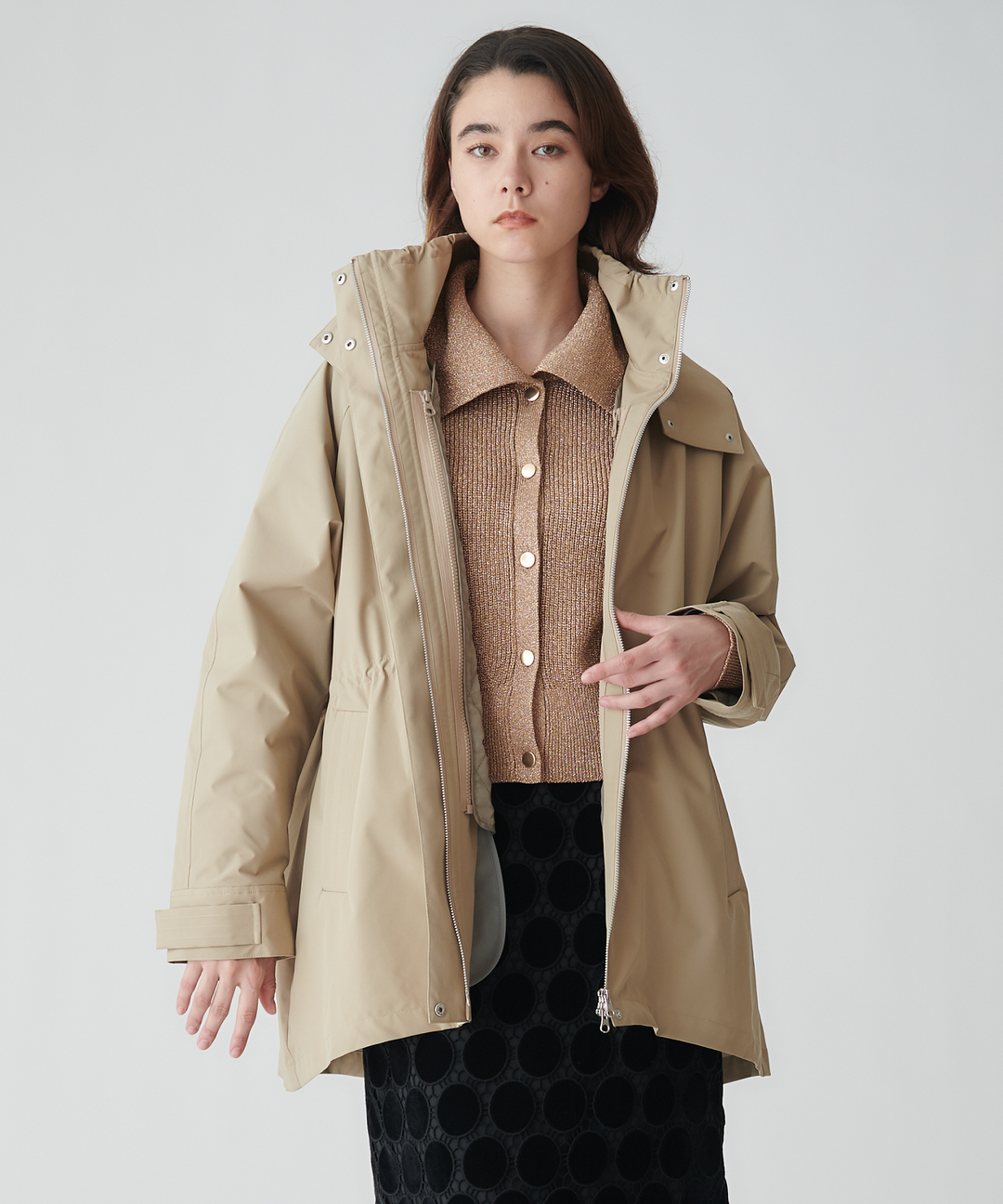 crewre ピーチスキンモッズコート ecru サイズ1 crewre online shop