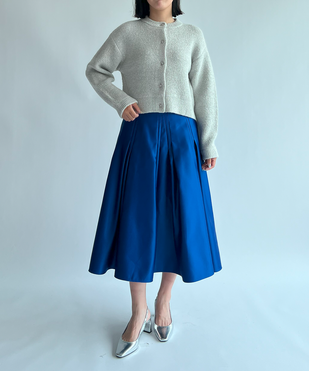 サテンフレアスカート – FACE SANS FARD