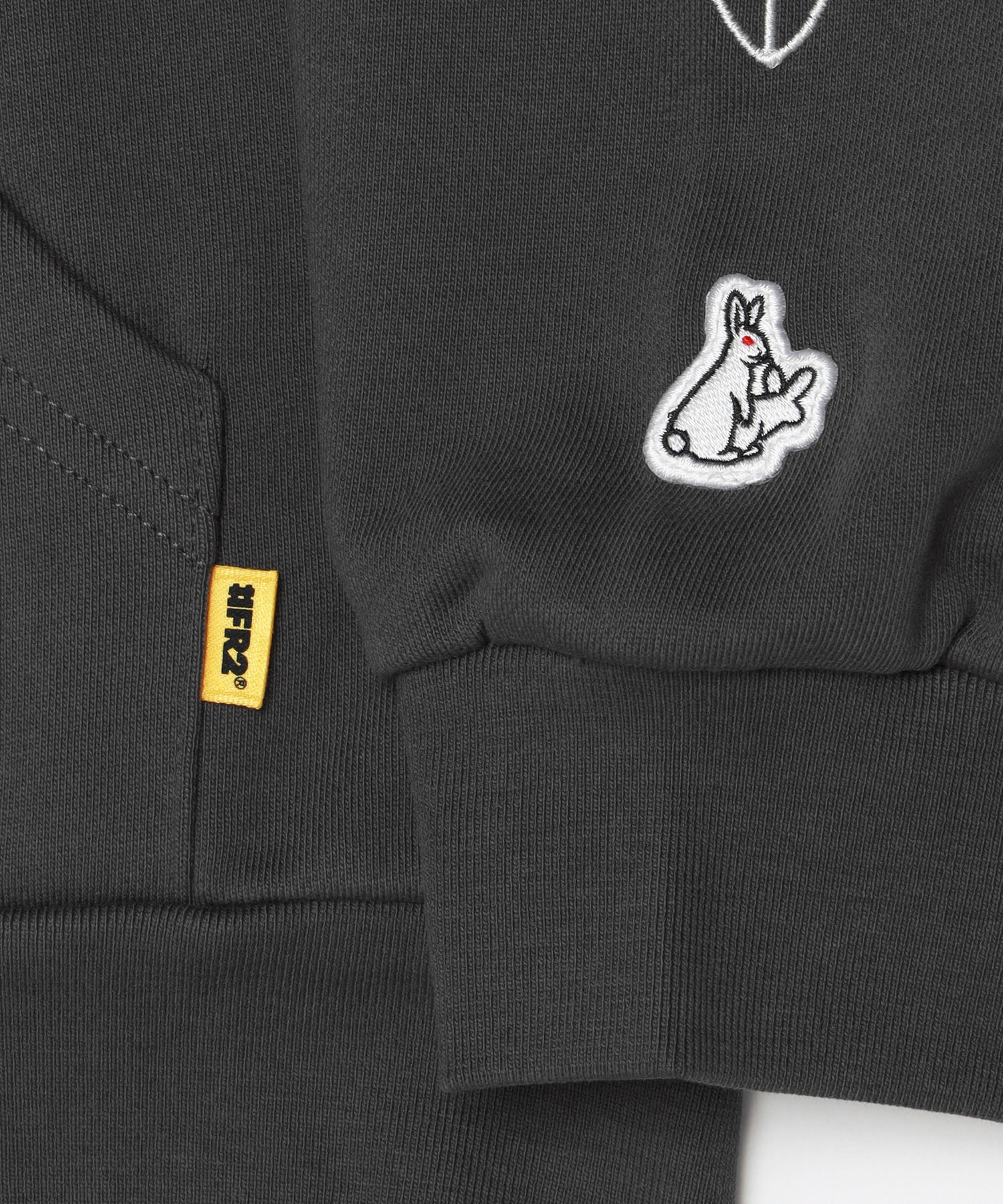 Embroidery Carrot Rabbit Zip Hoodie – #FR2