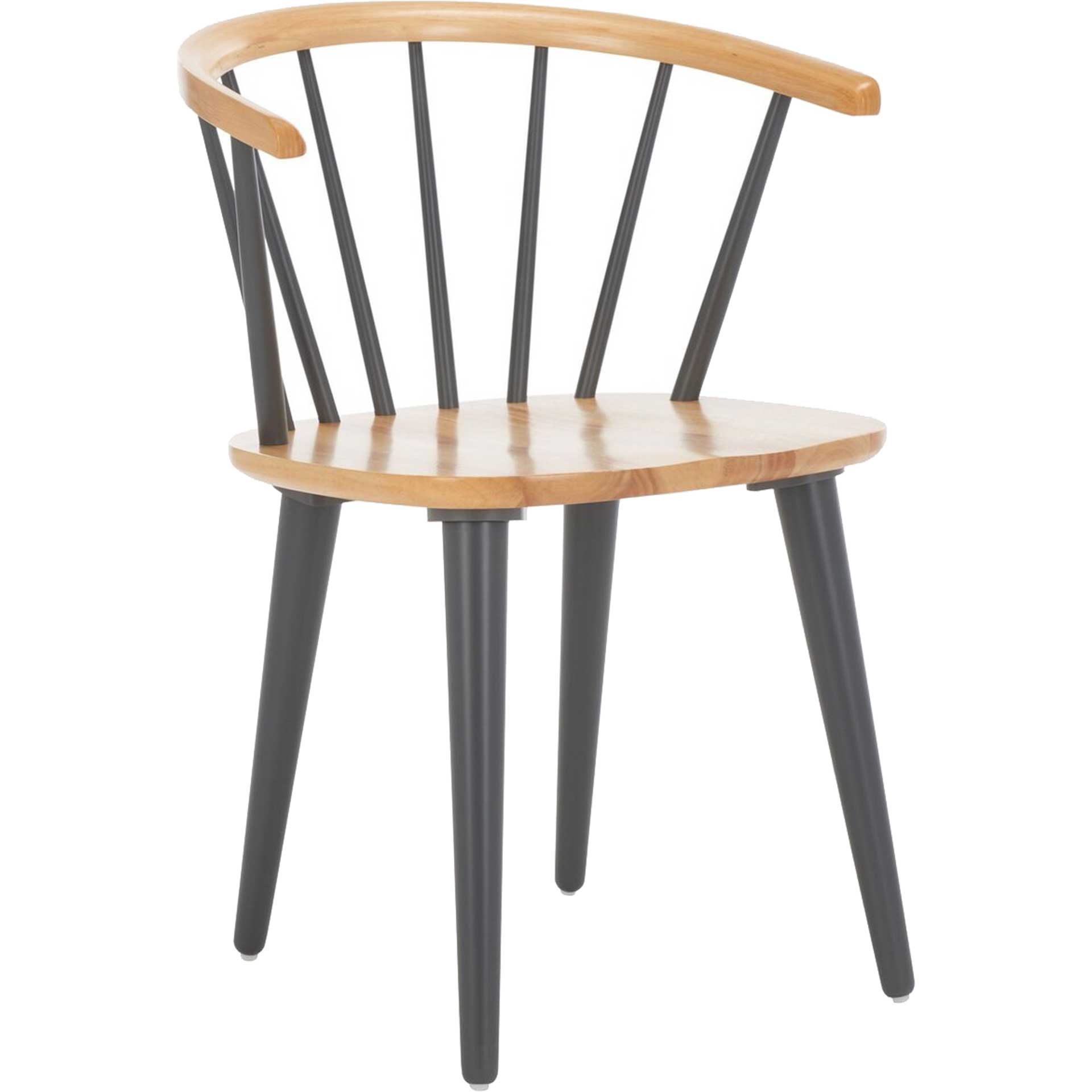 Blair Curved Spindle Side Chair Natural/Gray (Set of 2) - Froy.com