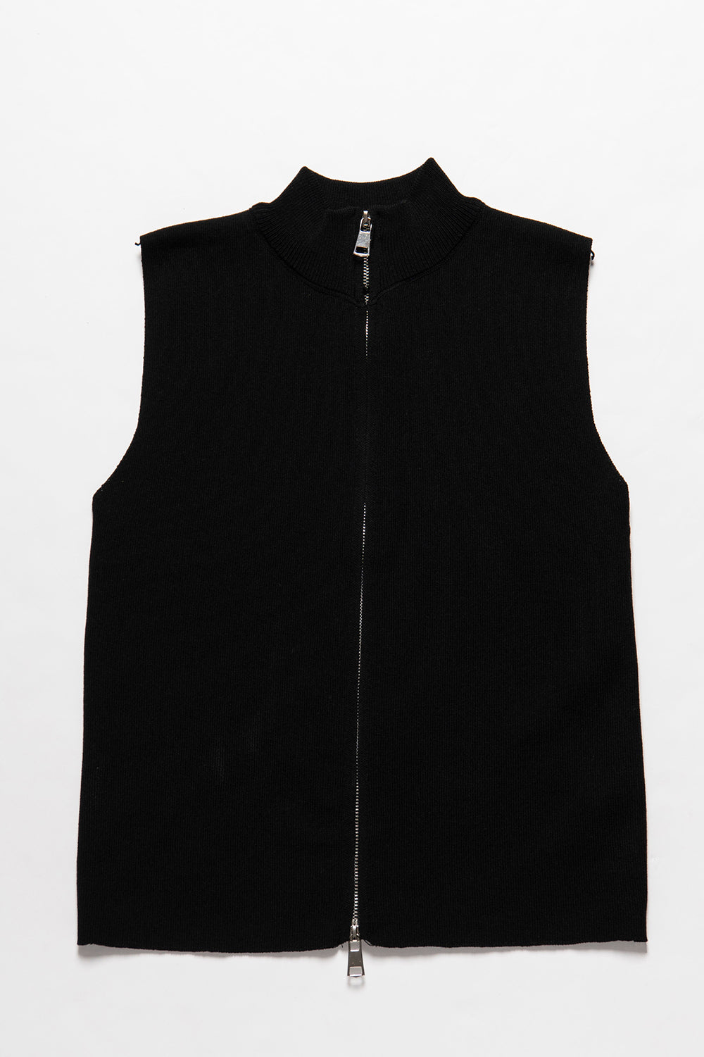 ダブルジップノースリーブトップス