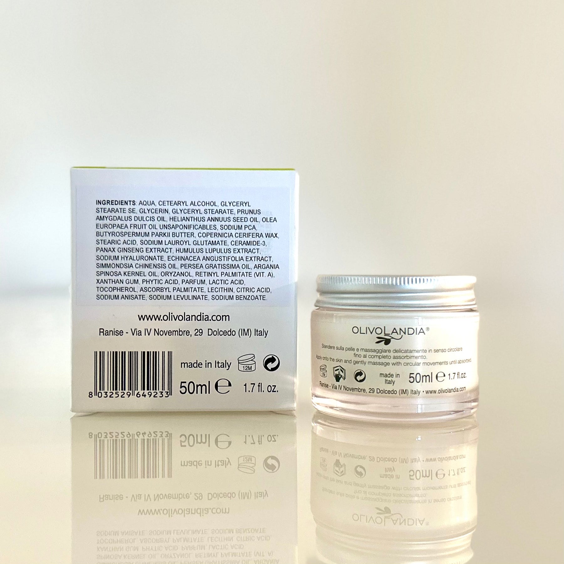 無農薬オリーブオイルから生まれたフェイスクリーム シワ改善 50ml