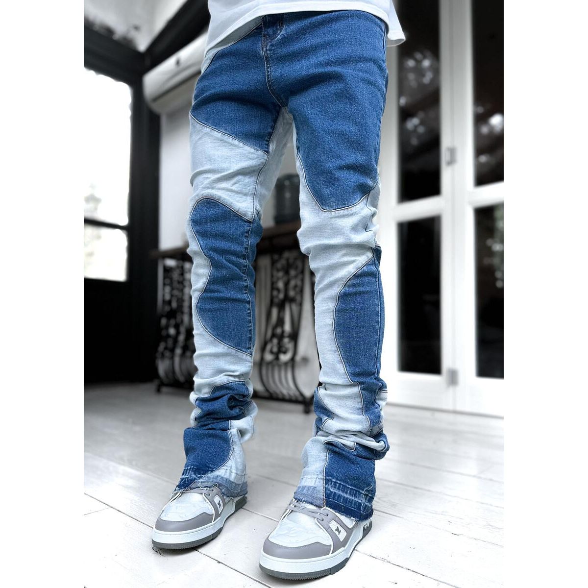 Guapi Vintage Blue Wavy Denim - Tapered Fit Stretch – Fresh Society