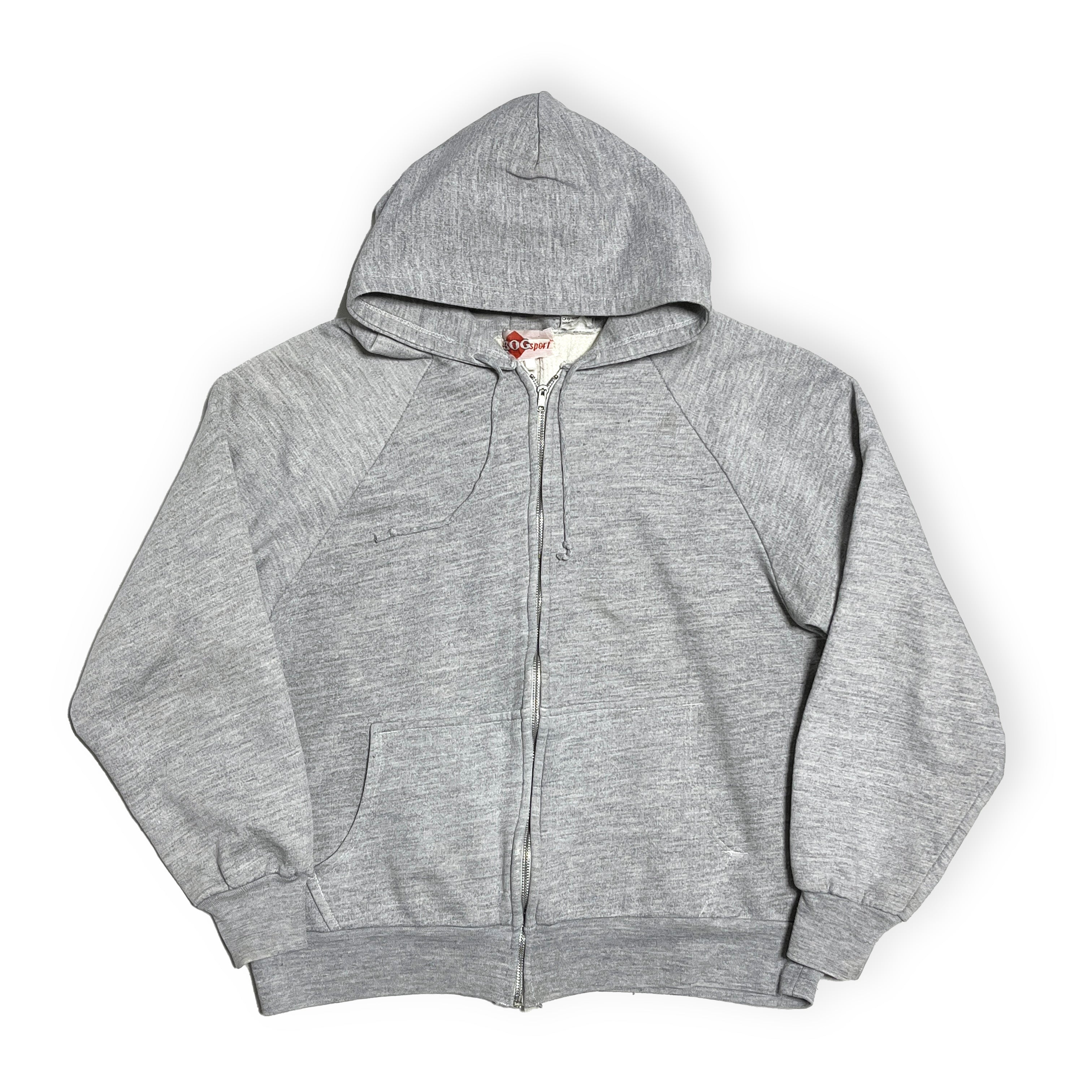 80's〜 BOG Sport Zip Parka Gray 裏サーマル付き Size (L)位