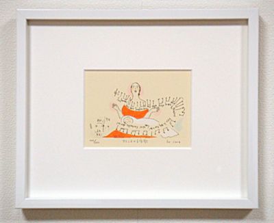 山本容子作(ヤマモトヨウコ サク)の『フランスの子守歌』銅版画 手彩色