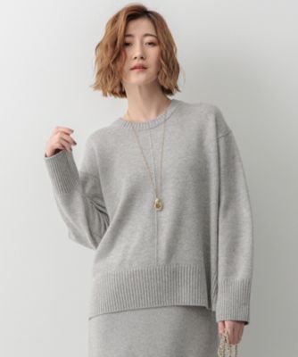 23区 L(ニジュウサンク エル)の【洗える】カシミヤブレンド クルー