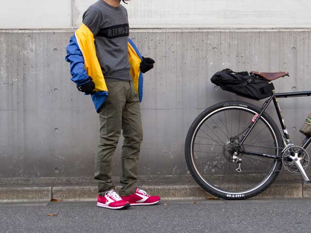 リンプロジェクト メンズ パンツ 黒 S 立体裁断 サイクリング 裾止め