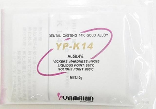 ヤマキン(山本貴金属)の金合金製品 YP-K14販売 フジデンタル