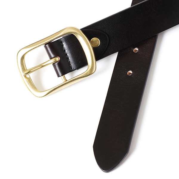 CHALLENGER [チャレンジャー] LOGO LEATHER BELT [BLACK] ロゴレザー