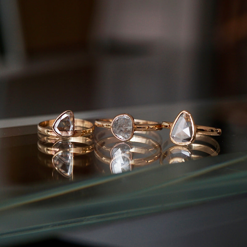 K18 slice Diamond 0.89ct ring 11号 – Fuligo / Fuligoshed