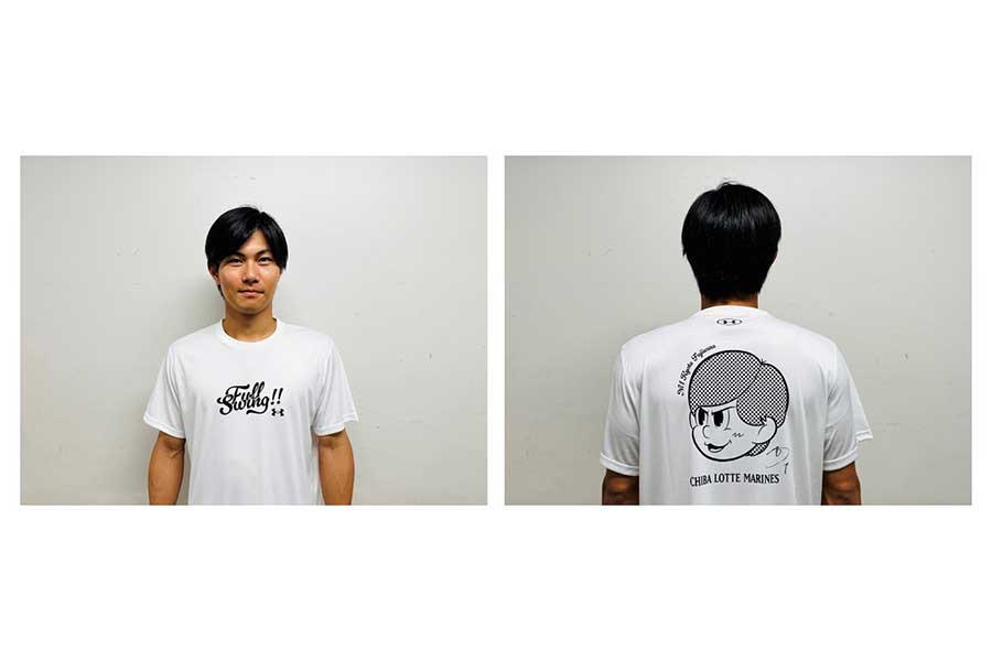 ロッテ、藤原恭大とアンダーアーマーのコラボグッズ発売 イラスト入りT