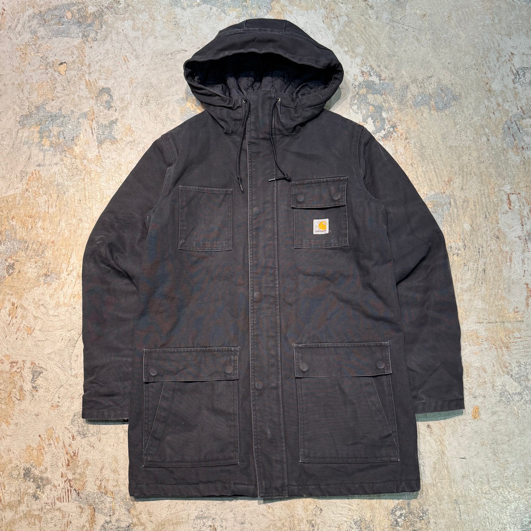 Carhartt 古着ブラックジャケット フード付き シベリアンパーカー