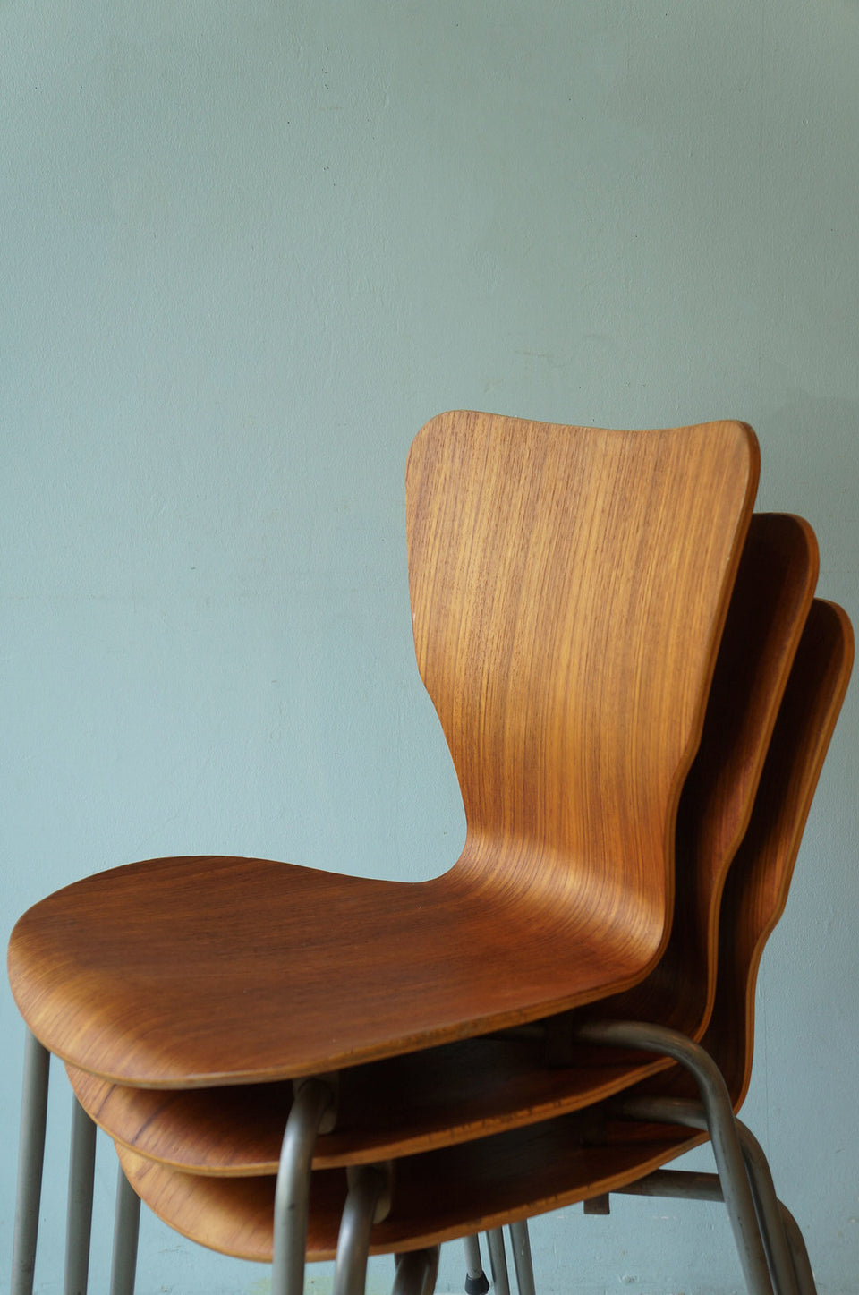 デンマークヴィンテージ スタッキングチェア チーク材 プライウッド