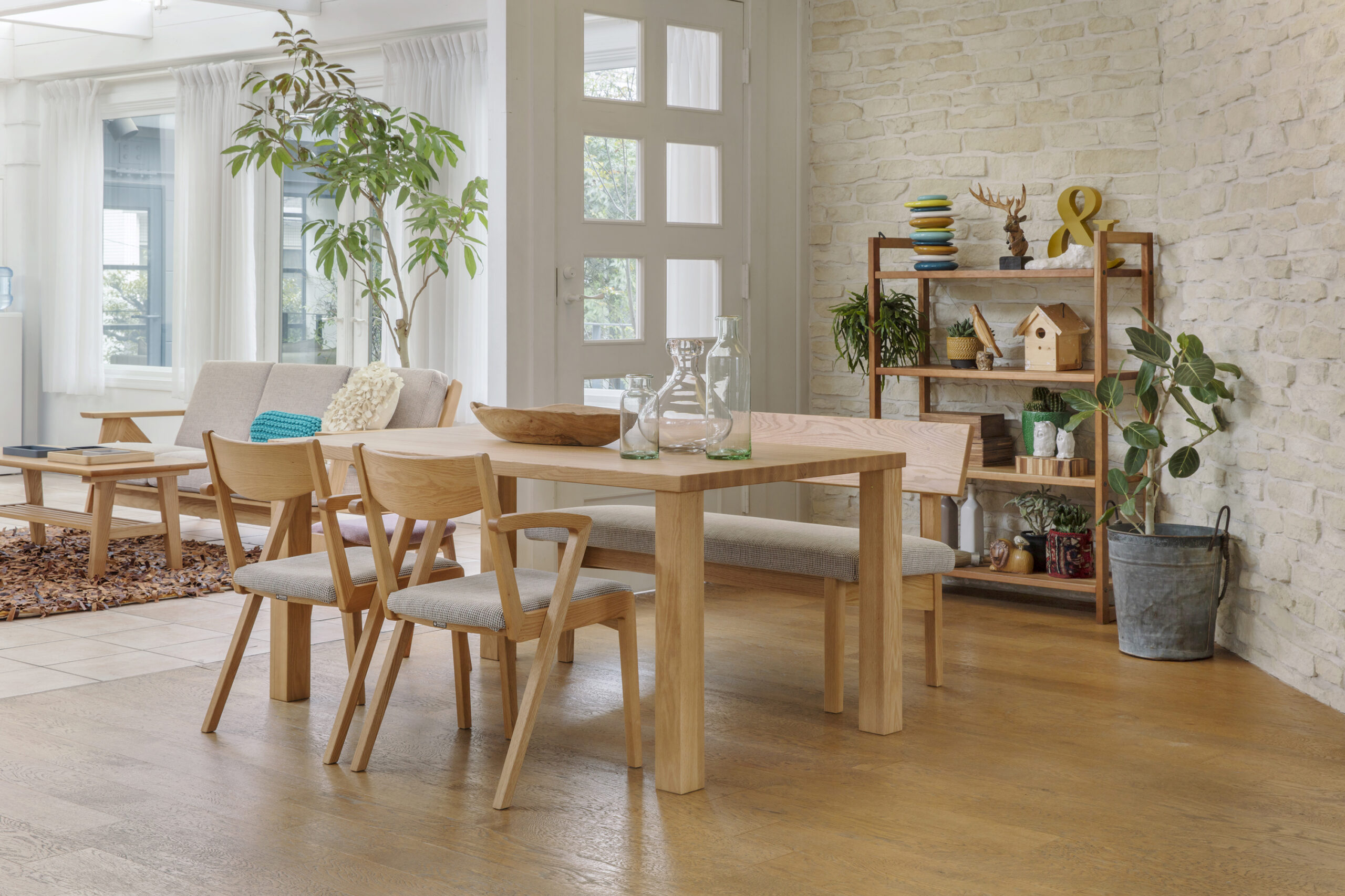 chamさま専用 ナガノインテリア 無垢材 ダイニングチェア ① NAGANO