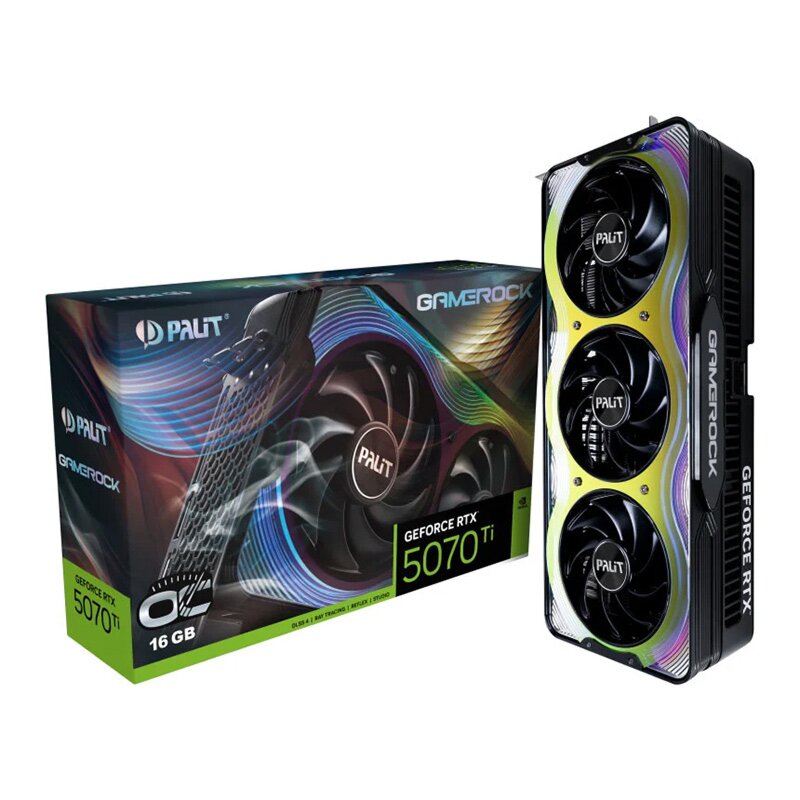 PALIT NVIDIA GeForce RTX 5070 Ti 16GB GDDR7 GAMEROCK OC Graphics