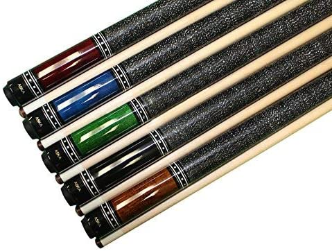 Set of 5 Aska L9 Pool Cue Sticks 58