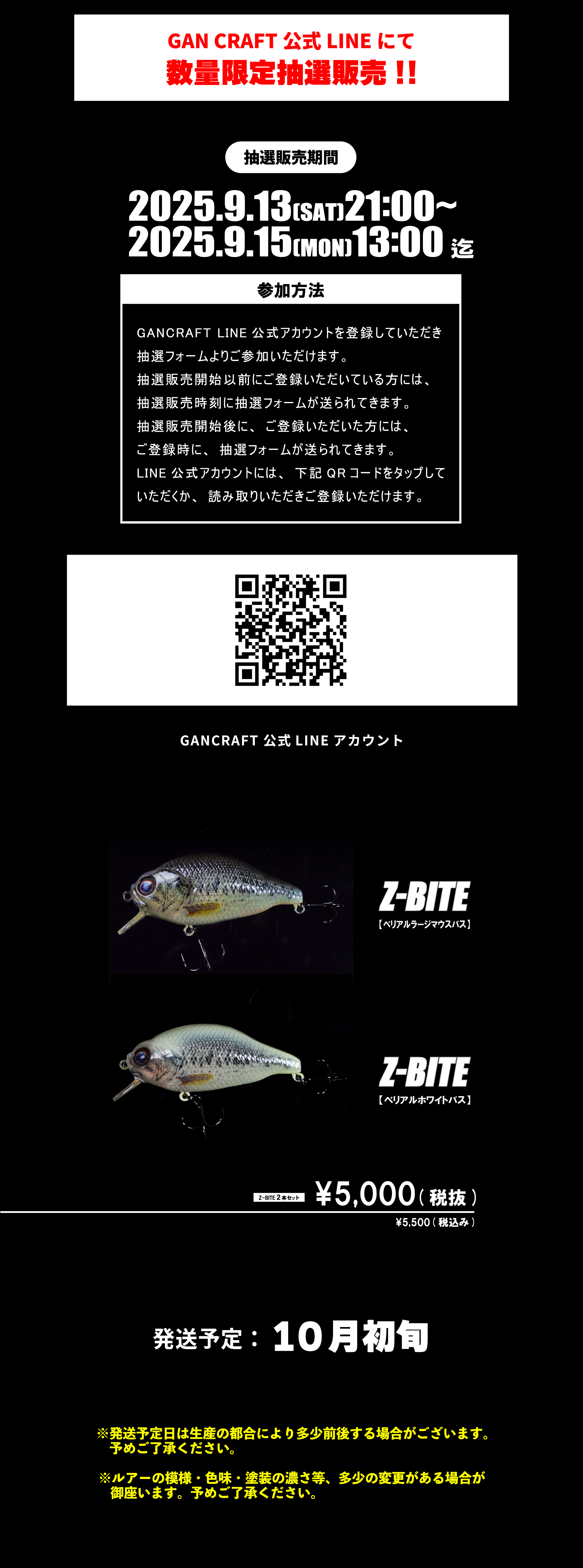 配送 GAN CRAFT Z-BITE 公式ライン限定】ガンクラフト Z-BITE ×2個