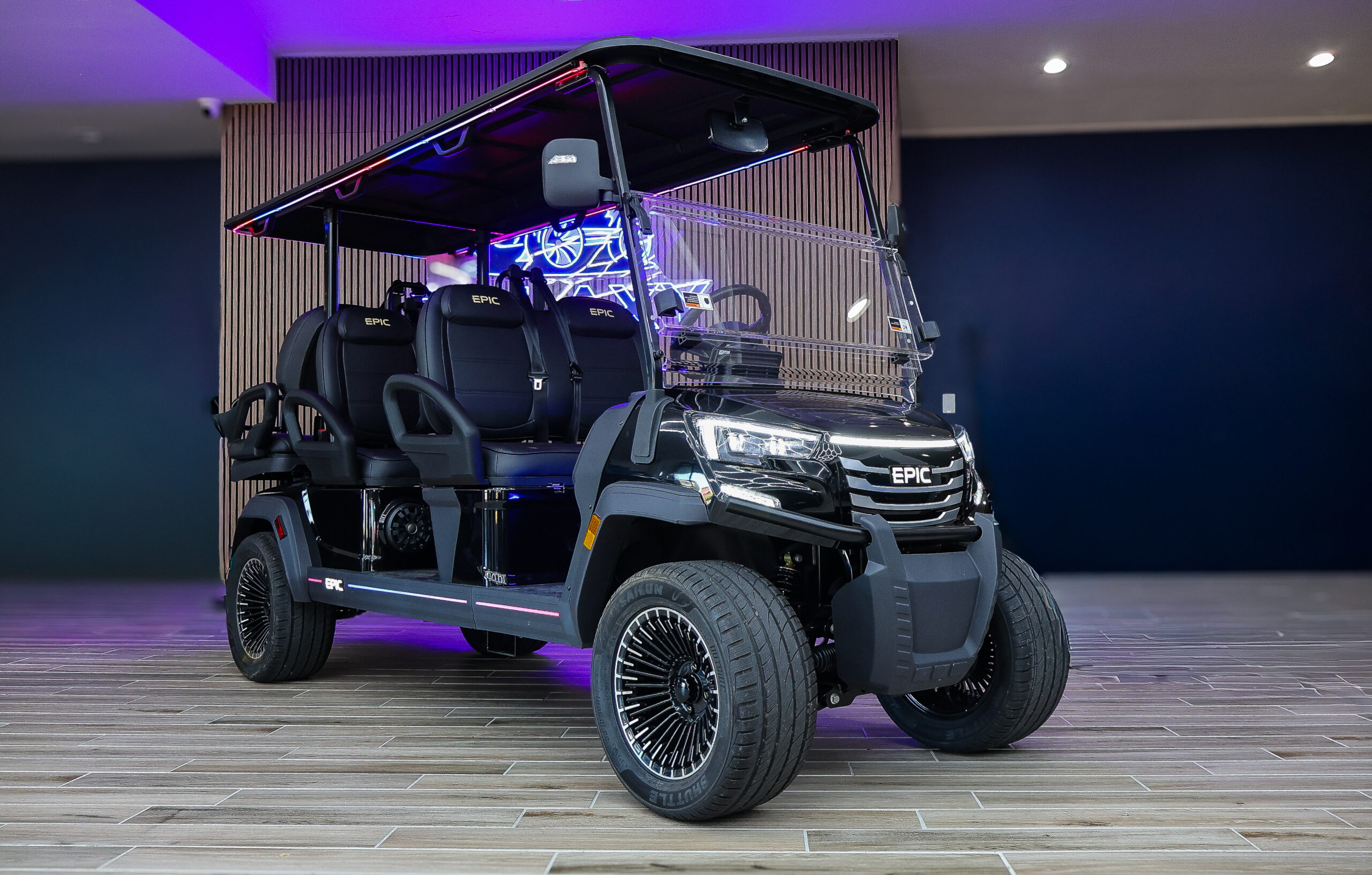 2026 Black Epic E60FX Golf Cart/LSV - Galaxy Golf Cars