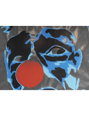 Silkscreen on paper, The Clown, 15/80, signed Mimi.