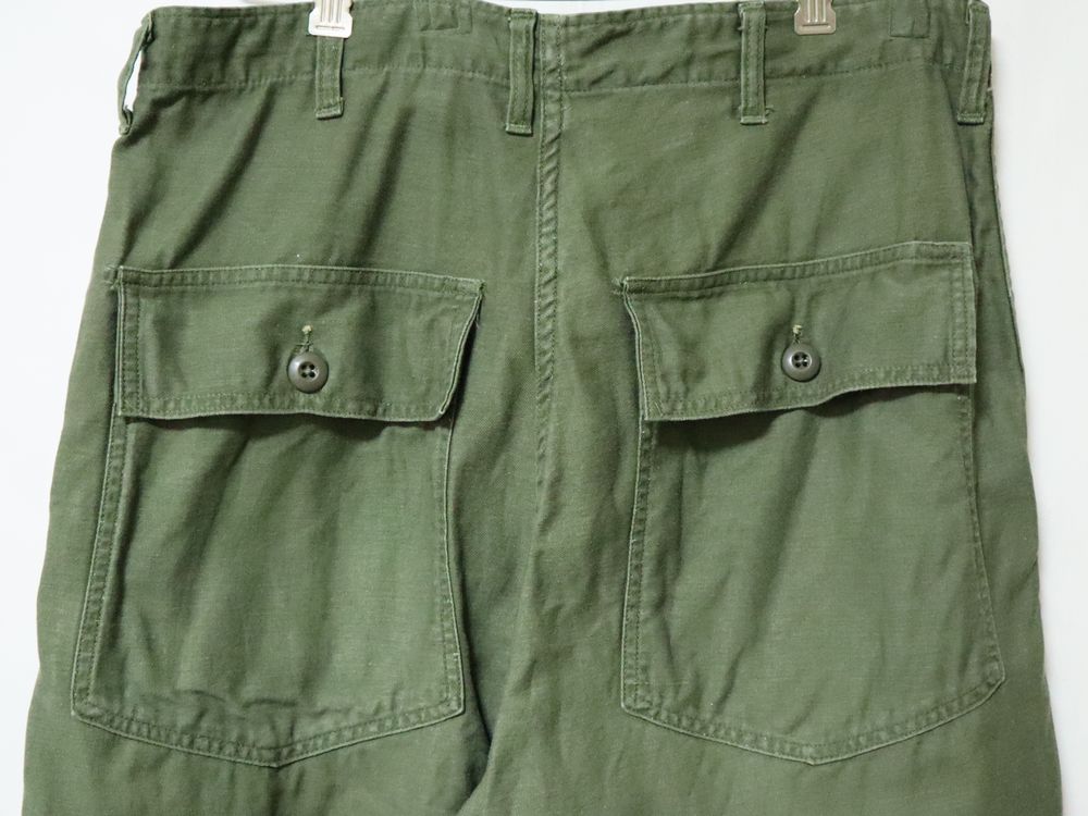 稀少 アルミジップ ! 米軍 実物 OG-107 60s US ARMY コットン サテン