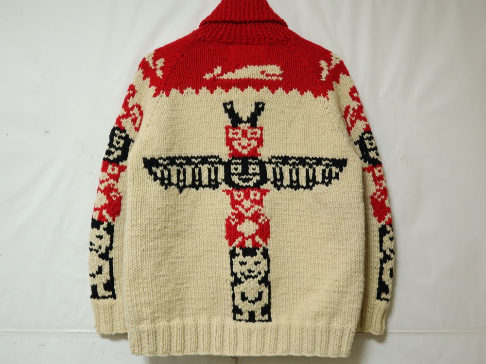 CANADIAN SWEATER トーテムポール カナダ製 ハンド ニット 100% ウール
