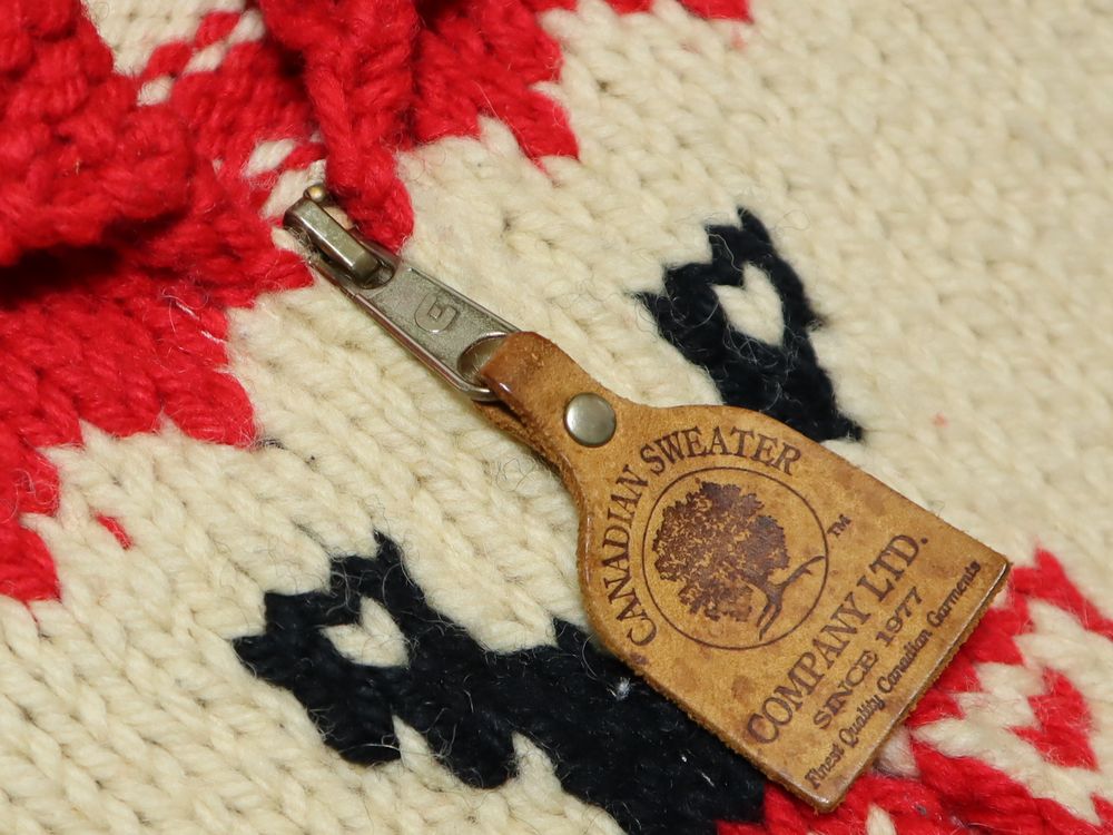 CANADIAN SWEATER トーテムポール カナダ製 ハンド ニット 100% ウール
