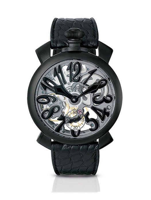 SKELETON 48MM BLACK PVD - Gagà Milano
