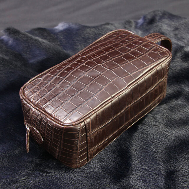 クロコダイルセカンドポーチ[B0614] クロコダイルレザーショップ ガウディ