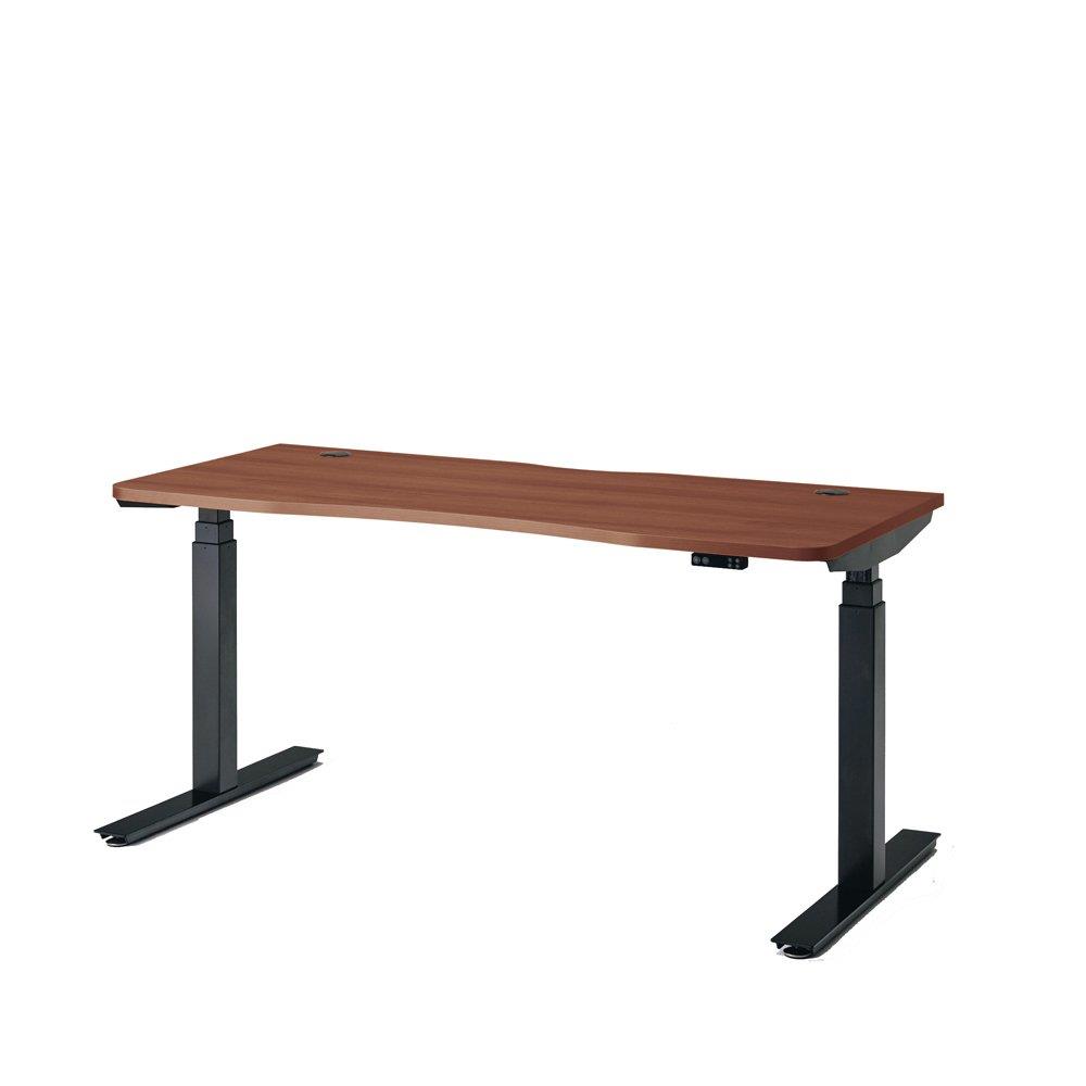 ワークムーブ デスク マホガニー(パソコンデスク 昇降デスク 高さ調節
