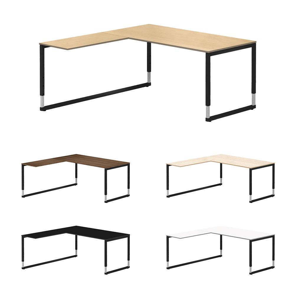 fantoni/ファントーニ GX L字型デスク 高さ調節脚 160×170cm BK脚 の