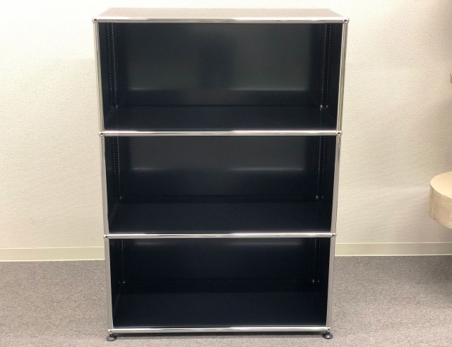 □USM/ハラーシステム□1列3段 キャビネット 収納 黒 幅77cm | 入荷