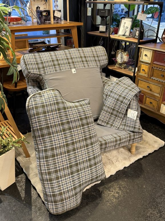 IKEA イケア STOCKSUND ストックスンド チェック柄 パーソナルソファ 1
